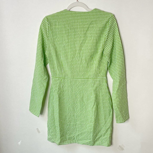 Women's Pretty Little Thing Gingham Y2k Dress Mini sz. 6 #KK - Picture 3 of 10